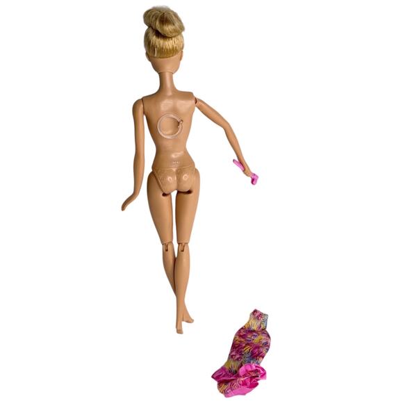 Barbie Doll Pull String Gymnast & Outfit 2015 Mattel Works Tie A Ribbon On Wand - Picture 5 of 9